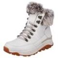 Winterboots RIEKER EVOLUTION, Damen, Gr. 37, weiß (sanftes weiß), Leder, Textil, sportlich, Schuhe, Hightop Sneaker, Schnürboots, Winterschuh mit Lammwollfutter