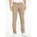 Chinohose TOMMY HILFIGER "Chino Bleecker 1985 PIMA CO", Herren, Gr. 30, Länge 34, beige, Obermaterial: 96% Baumwolle, 4% Elasthan, casual, Hosen