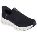 Slip-On Sneaker SKECHERS "GLIDE-STEP PRO-EVERYDAY CITIZEN", Damen, Gr. 36, schwarz, Textil, sportlich, Schuhe, Slipper, Freizeitschuh, Halbschuh in veganer Verarbeitung