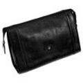 Hans Kniebes HK-Style Kulturtaschen Toilette-Tasche, Amalfi-Vollrindleder, 290 x 185 x 110 mm schwarz 1 Stk.