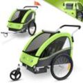 KESSER® Kinderanhänger Fahrradanhänger Sport-RX 2 in 1 Joggerfunktion Kinderfahrradanhänger + 5-Punkt Sicherheitsgurt 360°-Vorderrad Jogger Buggy Fahrrad Anhänger für 1 bis 2 Kinder max. 40kg