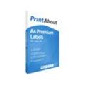 PrintAbout Premium A4 Stickerbogen 8 pro Bogen (105 mm x 74 mm)