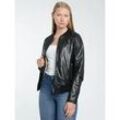 Blouson MAZE "42021143", Damen, Gr. XS, schwarz, Obermaterial: 100% Lammleder / Innenfutter: 100% Baumwolle / Ärmelfutter: 100% Polyester / Strick: 100% Baumwolle, Jacken