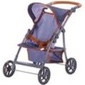 Puppenbuggy KNORRTOYS "Liba - Dark Blue", blau (dunkelblau), Puppenwagen, KinderB:35cm H:54cm T:44cm, Metall, Kunststoff, Stoff, B:35cm H:54cm T:44cm