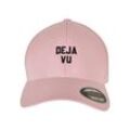 Flex Cap MISTERTEE "MisterTee Herren Deja Vu Flexfit Cap", Damen, Gr. L/XL, pink (pink, schwarz), 63% Polyester, 34% Baumwolle, 3% Elasthan, bedruckt, casual, Caps