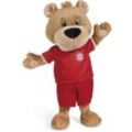 Kuscheltier NICI "FC BAYERN MÜNCHEN Bär Berni mit Trikot, 80 cm", braun, Plüschfiguren, KinderH:80cm, enthält recyceltes Material (Global Recycled Standard), H:80cm