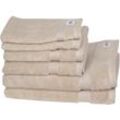 Handtuch Set "Cuddly", beige (sand), 6 St., Frotteevelours, Frotteevelours, Obermaterial: 100% Baumwolle, SCHÖNER WOHNEN-KOLLEKTION, Handtücher (Packung), schnell trocknende Airtouch-Qualität