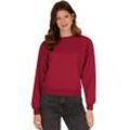 Sweatshirt TRIGEMA "TRIGEMA Dünnes Sweatshirt", Damen, Gr. XS, rot (rubin), 50% Baumwolle, 50% Polyester, Basic, Sweatshirts