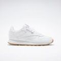 Sneaker REEBOK CLASSIC "Classic Leather", Gr. 35, weiß (weiß, gum), Leder, Synthetik, sportlich, Schuhe