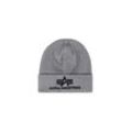 Skimütze ALPHA INDUSTRIES "Alpha Industries Accessoires - Headwear 3D Beanie", Damen, grau (grau heather), Obermaterial: 100% Acryl, Mützen