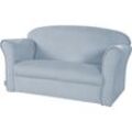 Kindersofa ROBA "Lil Sofa", blau (hellblau, sky), Sofas, Kinder, B/H/T: 78cm x 43cm x 39cm, Samt, mit Armlehne, B:78cm H:43cm T:39cm