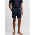 Sweatshorts BOSS "Mix&Match Short CW", Herren, Gr. L (52), N-Gr, blau (dunkelblau 403), Sweatware, Obermaterial: 95% Baumwolle, 5% Elasthan, unifarben, casual, Basic ca. Mitte Oberschenkel, Hosen, mit BOSS Logo