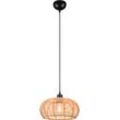 TRIO LEUCHTEN Pendelleuchte "Inga", beige (natur), Ø 29,0cm H: 150,0cm, Lampen, Hängelampe Rattan in Korbgeflecht Optik, exkl 1xE27, höhenverstellbar