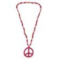 Lange Kette "Peace", Damen, Gr. one size, Holz, pink, COLLEZIONE ALESSANDRO, Basic, Halsketten, aus Holzperlen gefädelt