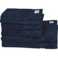 Handtuch Set "Cuddly", blau (marine), 6 St., Frottier, Frottier, Obermaterial: 100% Baumwolle, SCHÖNER WOHNEN-KOLLEKTION, Handtücher (Packung), schnell trocknende Airtouch-Qualität