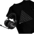 CORSAIR Gaming-Headset "VIRTUOSO RGB WIRELESS XT + gratis T-Shirt", schwarz, B:10cm H:17,9cm T:17cm, Kopfhörer