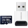 SAMSUNG Speicherkarte "PRO Ultimate microSD 128GB", blau, 256 GB, Speicherkarten