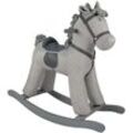 Schaukelpferd KNORRTOYS "Grey Horse", grau, Schaukeltiere, KinderB:30cm H:64cm T:74cm, Polyester, mit Sound, B:30cm H:64cm T:74cm