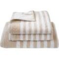 Handtuch Set DYCKHOFF "Maritim, Sea Stripe", beige (greige), 3 St., Frottier, Frottier, Obermaterial: 100% Baumwolle, Handtücher (Packung), 2 Handtücher (50x100cm), 1 Duschtuch (70x140cm)