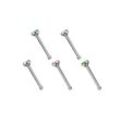 Nasenpiercing ADELIA´S "Piercing Piercing Nasenpiercing", Damen, bunt, Titan, modisch, Piercings, Titan Piercing 5 bunte Nasenstecker im Set mit Stopper, Stab 0,8 mm