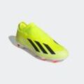 Fußballschuh ADIDAS PERFORMANCE "X CRAZYFAST LEAGUE LACELESS FG", Gr. 44, gelb (team solar gelb 2, core schwarz, cloud weiß), Synthetik, Textil, sportlich, Schuhe