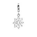 Charm-Einhänger NENALINA "Anhänger Herzchakra Symbol Yoga 925 Silber", silber, Charms, Damen, ohne Stein, Silber 925 (Sterlingsilber)