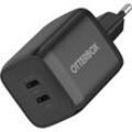 OTTERBOX USB-Ladegerät "Wall Charger 65W GaN 2x USB-C", schwarz, B:10,01cm H:4,5cm T:10,01cm, Ladegeräte, USB-Power Delivery (PD)