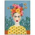 Wandbild ARTLAND "Frida-Kopfschmuck I", bunt, B:90cm H:120cm, Canvas, Leinwand, Bilder, als Leinwandbild, Poster, Wandaufkleber in verschied. Größen