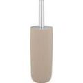 WC-Garnitur WENKO "Agropoli", beige (beige, silber, schwarz), H:36,5cm L:10cm, Kunststoff, Reinigungsbürsten, beige, mit geschlosssener Form