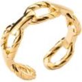 Fingerring FIRETTI "Schmuck Geschenk Damenring Kettenglieder", gold (gelbgoldfarben), Fingerringe, Damen, 3,00 g, Edelstahl, 6mm, Made in Germany