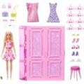 Spielwelt BARBIE "Traumkleiderschrank mit Modepuppe", bunt, Spielfigurenwelten, Kinder, Kunststoff