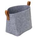 Organizer PIEPERCONCEPT "Loke", grau (grau, braun), B:30cm H:20cm T:26cm, Filz, Kunstleder, Aufbewahrungsboxen, Aufbewahrungsbox