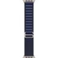 APPLE Smartwatch-Armband "Alpine Loop", navy, titan, 13-16cm, Apple Watch Modelle 49mm / Small, Uhrenarmbänder