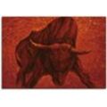 Wandbild ARTLAND "Katalanischer Stier", rot, B:130cm H:90cm, Bilder, als Alubild, Outdoorbild, Leinwandbild, Poster, Wandaufkleber