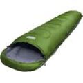 Mumienschlafsack EXPLORER "TRAMP Camping Schlafsack 230x80x55cm Outdoor", grün, Schlafsäcke, B/L: 80cm x 230cm,mit Reißverschluss, Obermaterial: 100% Polyester, kombinierbar leicht 1300g, L:230cm