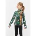 Langarmshirt WEEDO "WOODS Funderwear", Mädchen, Gr. 104, grün (waldprint), Obermaterial: 95% Polyester, 5% Elasthan, casual, regular fit, Langarm, Shirts, Feuchtigkeitsregulierendes Funktionsshirt für Kinder