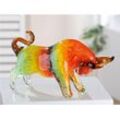 Tierfigur CASABLANCA BY GILDE "Skulptur "Stier"", bunt, B:30cm H:15cm T:10cm, Glas, Dekofiguren