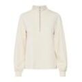 Troyer B.YOUNG "Sweatshirtpullover BYPusti", Damen, Gr. M, beige (birch), Obermaterial: 48% Modal CMD. 48% Polyester PES. 4% Elasthan EL., unifarben, casual, hüftlang, ohne Ausschnitt, Langarm, Sweatshirts