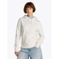 Kapuzensweatshirt TOMMY JEANS CURVE "TJW REG TONAL LINEAR HOODIE EXT", Damen, Gr. 4XL (48), beige (ecru), Sweatware, Obermaterial: 80% Baumwolle, 20% Polyester, unifarben, bestickt, casual, regular fit hüftlang, Langarm elastischer Bund, Sweatshirts, in Großen Größen, Kapuze, Logostickerei