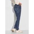 Slim-fit-Jeans CECIL, Damen, Gr. 31, Länge 30, blau (dunkelblau wash), Jeans, 80% Baumwolle, 18% Polyester, 2% Elasthan, unifarben, casual, kniebedeckend, Jeans, 5-Pocket-Style