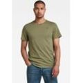 T-Shirt G-STAR "Base-S T-Shirt", Herren, Gr. L (52/54), grün (sage htr), Obermaterial: 100% Baumwolle, modisch, normal, Rundhals, Kurzarm, Shirts