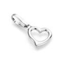 Charm Herz "Floating Heart, Silber 925", silber, GIORGIO MARTELLO MILANO, Charms, Damen, Silber 925 (Sterlingsilber)