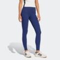 Trainingstights ADIDAS SPORTSWEAR "W LIN SJ LEG", Damen, Gr. XS, N-Gr, blau (dunkelblau, weiß), Obermaterial: 90% Baumwolle, 10% Elasthan, sportlich, Hosen