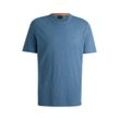 T-Shirt BOSS ORANGE "Tegood", Herren, Gr. M, blau (open blau472), Single Jersey, Obermaterial: 100% Baumwolle, casual, regular fit hüftlang, Rundhals, Kurzarm eingefasste Kante, Shirts, mit Rundhalsausschnitt