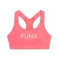 Sport-BH PUMA "4KEEPS EVERSCULPT BH Damen", Damen, Gr. L, N-Gr, pink (sunset glow pink), Obermaterial: 23% Elasthan, 77% Polyester; Futter: 6% Elasthan, 94% Polyester; Träger: 83% Nylon, 17% Elasthan; Oberer Bund: 17% Elasthan, 83% Nylon, eng, BHs