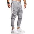 Sweathose BEHYPE "SYDER", Herren, Gr. S, EURO-Größen, grau, 70% Baumwolle, 30% Polyester, Hosen, mit coolen Kontrast-Akzenten