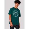 T-Shirt F4NT4STIC "Weihnachts Trees Farm Retro Sign", Herren, Gr. L, blau (stargazer), Obermaterial: 100% Baumwolle, casual, regular fit, Rundhals, Kurzarm ohne Bündchen, Shirts, Premium Qualität