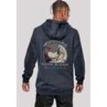 Kapuzenpullover F4NT4STIC "Disney Villians Cruella Driving Academy", Herren, Gr. L, blau (navy), Obermaterial: 65% Baumwolle, 35% Polyester, casual, slim fit, Langarm, Pullover, Premium Qualität