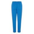 Stoffhose B.YOUNG "Stoffhose BYRizetta", Damen, Gr. M, N-Gr, blau (strong blau), Obermaterial: 73% Polyester PES. 23% Viskose LENZING ECOVERO CV LenzEcov. 4% Elasthan EL., casual, regular fit knöchellang, Hosen