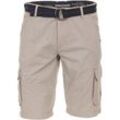 Bermudas CASAMODA "CASAMODA Bermuda uni", Herren, Gr. 32, Normalgrößen, beige, 100% Baumwolle, Hosen